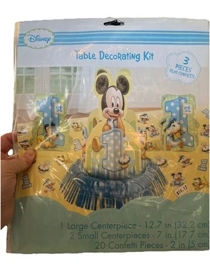 Baby Mickey Mouse 1st birthday  table decorating kit 3 Pieces Confetti - Image 1 of 4