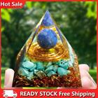 Natural Crystal Pyramid Blue Ball Healing Stone Chakra Reiki Home Office Deco