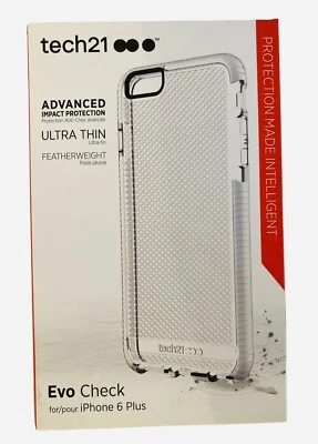 Funda de malla Tech21 Evo para Apple iPhone 6 Plus/6S Plus (transparente/gris) (J5) Foto 1 de 2