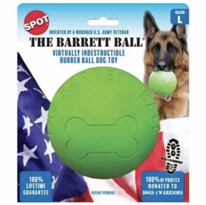 Ethical SPOT Barrett Ball Virtually Indestructible Rubber Ball LARGE Dog Toy Grn - Picture 1 of 3