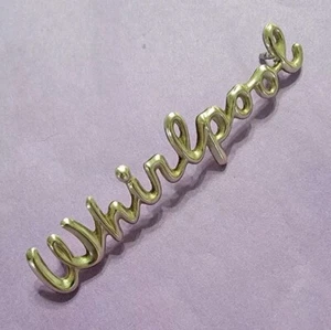 Bin13 Rare Vintage Whirlpool Refrigerator Fridge Emblem Nameplate Logo 4 1/4”L - Picture 1 of 3