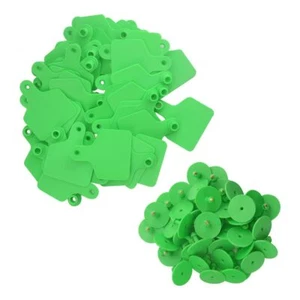 100 Pcs Blank Livestock Identification Ear Tags for Cattle Cow Pig Goat Sheep - Picture 1 of 6