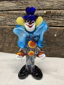 Murano Art Glass Toscany Clown multicolor 9” tall - Picture 1 of 9