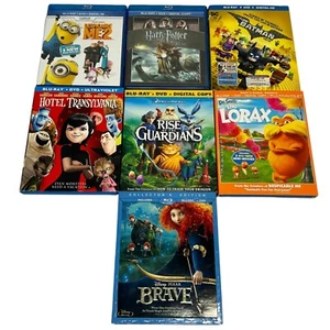 Lot of 7 Family Blu-Ray Movies Films Cartoons Animation Childrens Kids - Picture 1 of 5
