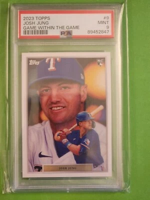 JOSH JUNG 2023 Topps Game Within The Game Card RC Rookie #9 Rangers PSA 9 - Image 1 of 2