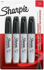 Sharpie 38264PP Permanent Markers - Black (Pack of 4)
