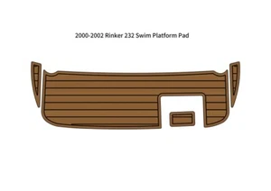 2000-2002 Rinker 232 Swim Platform Pad Boat EVA Foam Faux Teak Deck Floor Mat - Picture 1 of 24