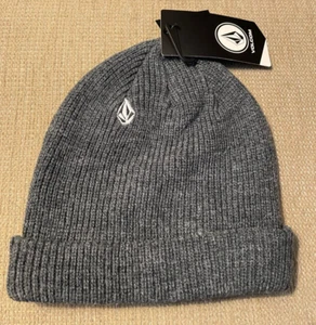 VOLCOM FULL STONE CHARCOAL BEANIE HAT *NWT* - Picture 1 of 3