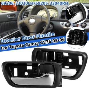 Par de manijas de puerta interiores negras/cromadas para Toyota Camry CV 36 2002-2006 - Imagen 1 de 7