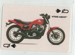 Tarjeta de juego coleccionable de motocicleta Honda VT500 Ascot 1983 vintage (VT500FT) - Imagen 1 de 1