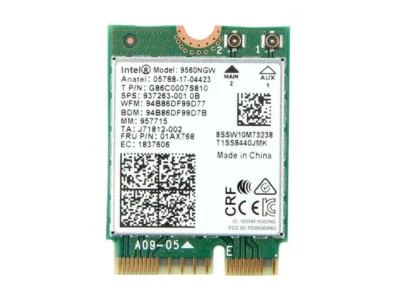 INTEL 9560NGW DUAL BAND WIRELESS-AC 9560 BLUETOOTH 5.1 WIFI CARD G86C0007S810 - Image 1 of 2