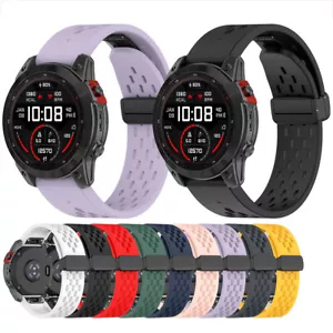 Schnell Passendes Silikon-Uhrenarmband Für Garmin Fenix 3Hr 5 5X Plus 6 : - Picture 1 of 21