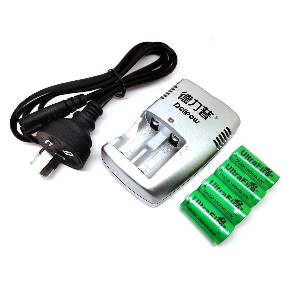 3.0v 1000mAh Li-ion Battery Pack / Charger For UltraFire 17345 CR17345 Brand New - image 1 of 1