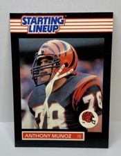 1989 ANTHONY MUNOZ CINCINNATI BENGALS STARTING LINEUP CARD