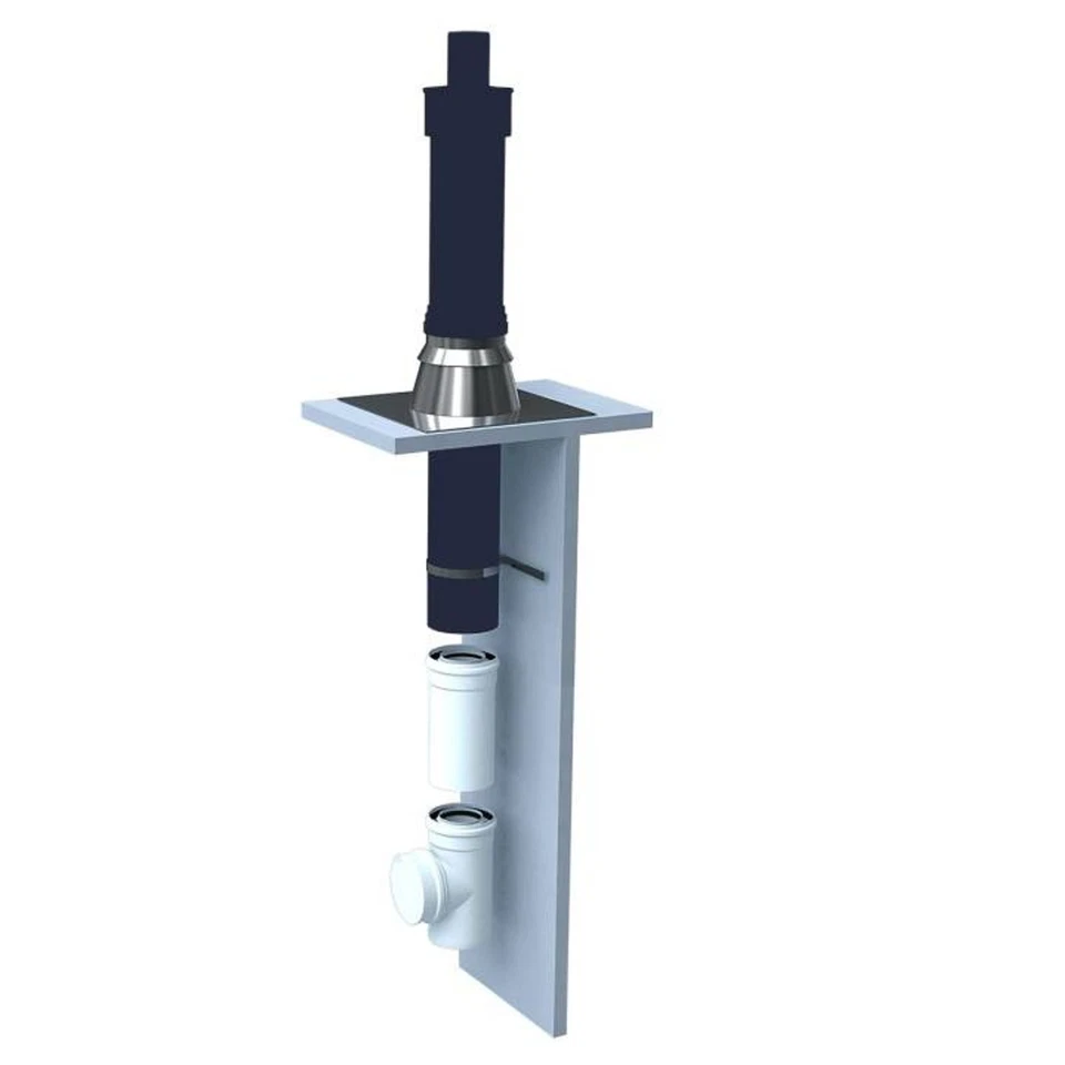 Bertrams Paquet Dachheizzentrale Las Dn 80/125 Noir pour Toit Plat 0 - 15° - Bild 1 von 1