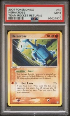 PSA 9 Mint Pokemon Heracross 2004 EX Team Rocket Returns #43 Non Holo - Image 1 of 2