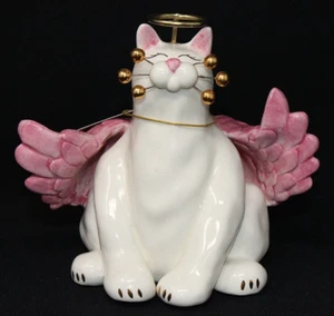 AMY LACOMBE 2002 WhimsiClay "Angelica" Angel Kitty Cat #86076, 5,5" de alto EPOC - Imagen 1 de 9