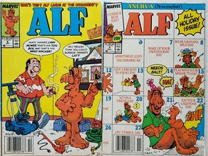 Alf 8 & 9 Marvel 1988 All Holiday Issue Cigar Smoking New Neighbors - Imagen 1 de 7