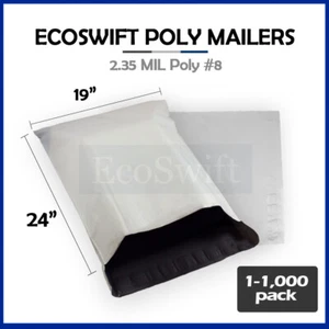 Sobres de correo de polietileno 1-1000 19 x 24 ""EcoSwift"" bolsas de envío de plástico 2,35 mil - Imagen 1 de 5