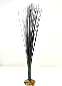 19" Med. PVC Green-PURPLE, Two-tone soft PVC plastic plant, stone base - Picture 1 of 8