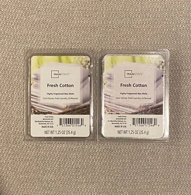 Set of 2 Mainstays Fresh Cotton Wax Melts 1.25 Oz - FREE SHIPPING - Изображение 1 из 2