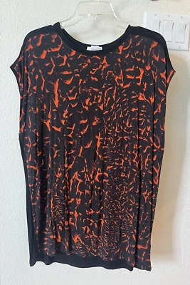 Top sin mangas Helmut Lang viscosa negro rojo talla L Foto 1 de 4