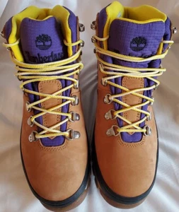 NIB Timberland Women's Euro Hiker Waterproof Boots Wheat A2JUF Size 6.5 M Purple - Picture 1 of 17