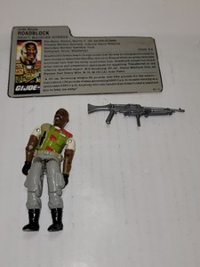 GI Joe ARAH Roadblock with File Card  1986