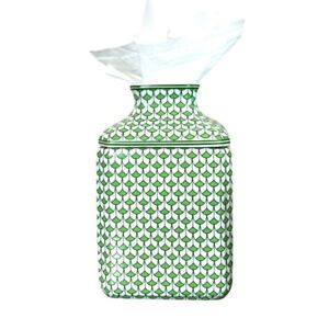 Spring Green Herend Fishnet Porcelain Tissue Box Holder