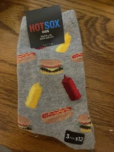 Hot Sox Kids Crew Socks Youth L / XL BBQ  - Picture 1 of 2