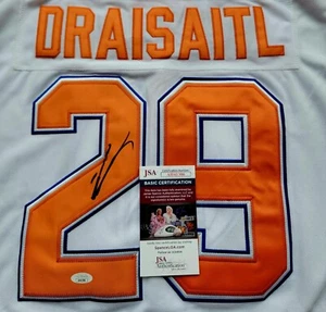 Leon Draisaitl signiertes Edmonton Oilers Trikot Größe L persönlich. JSA ZERTIFIZIERT - Bild 1 von 3
