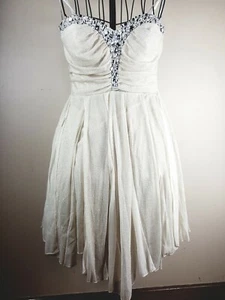 Speechless Junior's Strapless Short Dress Jeweled Sweetheart Neckline, IvorY 11 - Picture 1 of 10