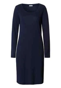 NWT HANRO Flora Ocean Blue Long Sleeve Gown Cotton & Cashmere Toasty XS - Picture 1 of 2