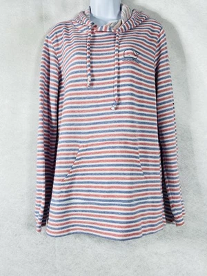 Sudadera con Capucha Vineyard Vines Para Mujer Grande Azul Rojo Pullover Bolsillos a Rayas Ballena Vsco Foto 1 de 4