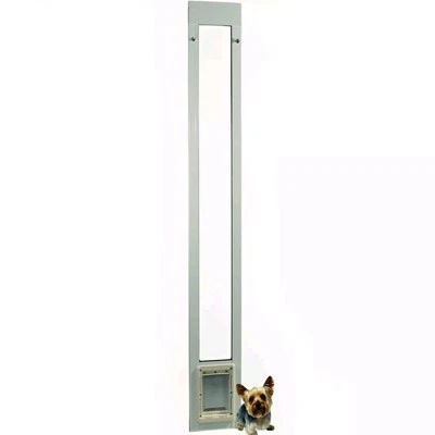 Aluminum Pet Sliding Patio Door, Adjustable Height 77-5/8" to 80 3/8" 5x7" Flap - Image 1 of 4