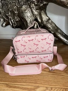 New Juicy Couture Cooler Bag Insulated Lunch Bag Pink Bows - Picture 1 of 4