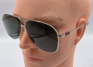 Gucci Men's 62mm Oversize Metal Aviato Sunglasses, 62-11-145 Adjustable nose pad - Picture 1 of 11