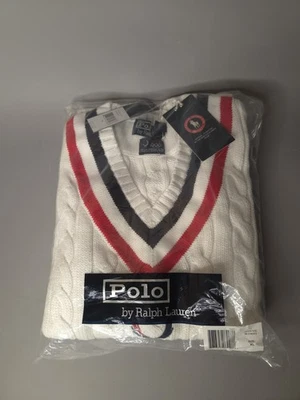 Polo Ralph Lauren Sweater Vest Mens XL White 2008 Beijing Olympics Rare - Image 1 of 4