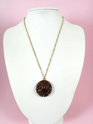 Большой 3D баскетбол подвеска ожерелье - коричневый кристалл Sports ювелирных изделий, - Изображение 1 из 4