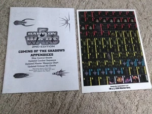 Babylon 5 Wars 2nd Edition Coming of the Shadows Appendices Shadow Countersheet - Picture 1 of 5