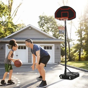 HOMCOM Basketballständer mit Rädern und Ständer 155–210 cm höhenverstellbar - Bild 1 von 10