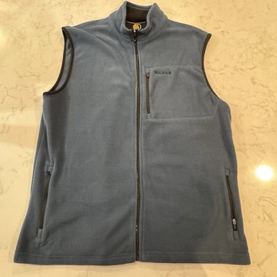 Colete masculino de lã sem mangas Bass tamanho G zíper completo azul unissex - Imagem 1 de 4