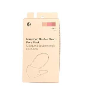 Lululemon Double Strap Headband Face Mask 3 Three Pack Mauve Shades Ultralight - Picture 1 of 4