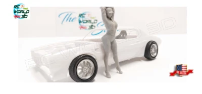1:24 SCALE PRETTY GIRL 3D Printed RESIN GRAY Realistic for RC/Diorama/Model - Image 1 of 4
