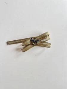 Cinturón de cadera con hebilla de abeja adornado con estrás de malla metálica dorada vintage, talla L - Imagen 1 de 8