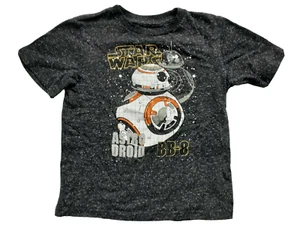 Star Wars Jungen T-Shirt BB-8 Kurzarm schwarz Größe 5-6 Astro Droid - Bild 1 von 11
