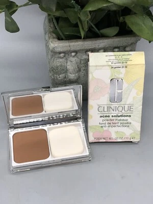Clinique Acne Solutions Powder Makeup 24 Golden  Full Size 0.35 oz NIB - Image 1 of 4