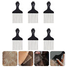  6 Pcs Hair Comb Steel Needle Afro Combs for Men Braiding Tools Curls