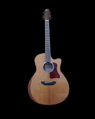 Caraya Solid Cedar Top Acoustic Guitar,Beveled Armrest,EQ,MP3 Player/Recorder - Image 1 of 4
