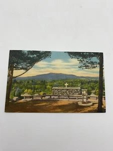 Cathedral Of The Pines Altar Rindge New Hampshire Linen Vtg 1950s Unposted - Picture 1 of 2